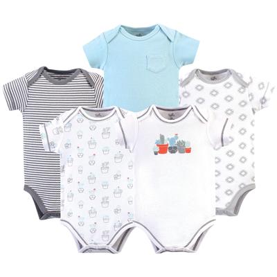 Touched by Nature Organic Cotton Bodysuits 5pk, Cactus