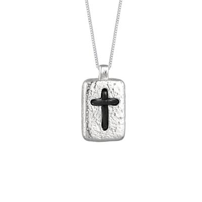 KUZZOI - Anhänger Kreuz 925 Sterling Silber Ketten 1 ct Herren Image