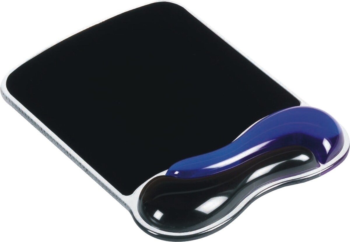 Kensington Mauspad mit Handgelenkauflage Softgel blau/grau Packung mit 4 Stück Image