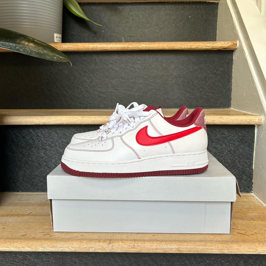 Nike Shoes | Brand New Men’s Nike White And Red Air Force 1 ‘07 | Color: Red/White | Size: 7.5