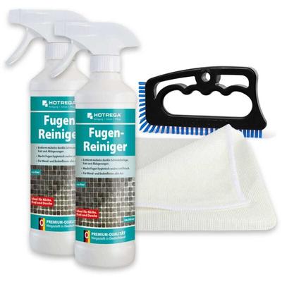 Hotrega - Fugenreiniger 2x 500ml inkl. Microfasertuch, Fugenbürste Image