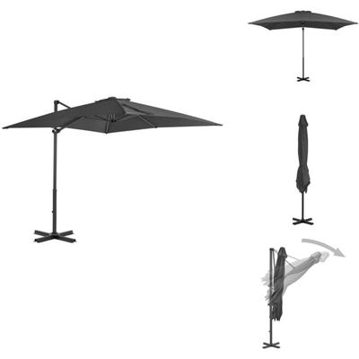 Vidaxl - Ampelschirm mit Aluminium-Mast 250x250 cm Anthrazit - Sonnenschirm - Gartenmöbel - Outdoor Image