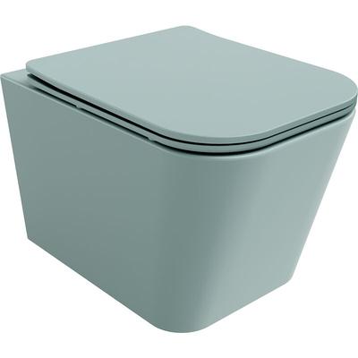 Mexen Teo WC-Schüssel Randlos mit slim Sitz und Absenk-Automatik, duroplast, Helles mattes Grün - 30 Image