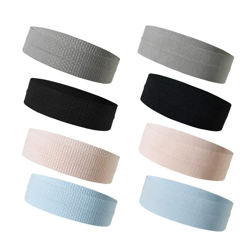 Outdoor Schweiß Sport Elastische Baumwolle Haarband Mode Stirnbänder Für Frauen Männer Solide Laufen Fitness Yoga Haar Bands Stretch Image