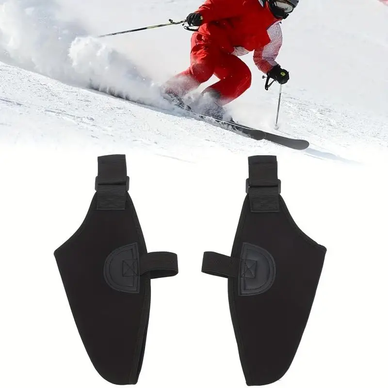 1/2 Stück Dual Skate Schneeschuhüberzüge, winddicht, isoliert, Skischuhüberzüge, Polyester-Stiefelüberzüge, Winter-Ski-Sport, warmer Ski Image