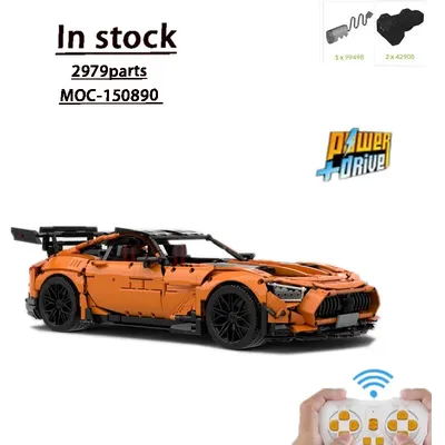 MOC- 150890 AMG GT Supercar 1:8 Racing Bausteinmodell 2979 Teile MOC Kreative Bausteine Junge Kinder Image