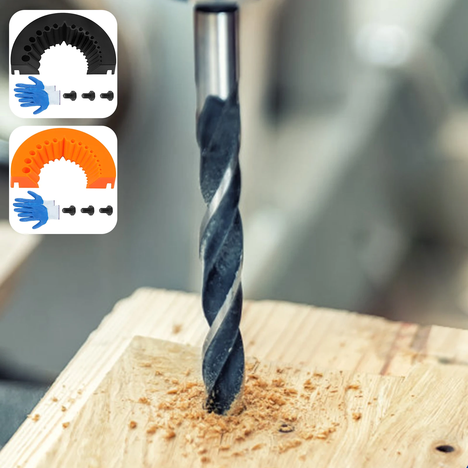 Bohrerschärfer für 125-Winkelschleifer. Effizienter Bohrer-Schleifaufsatz. Winkelschleifer-Aufsatz aus Kunststoff zum Schleifen Image