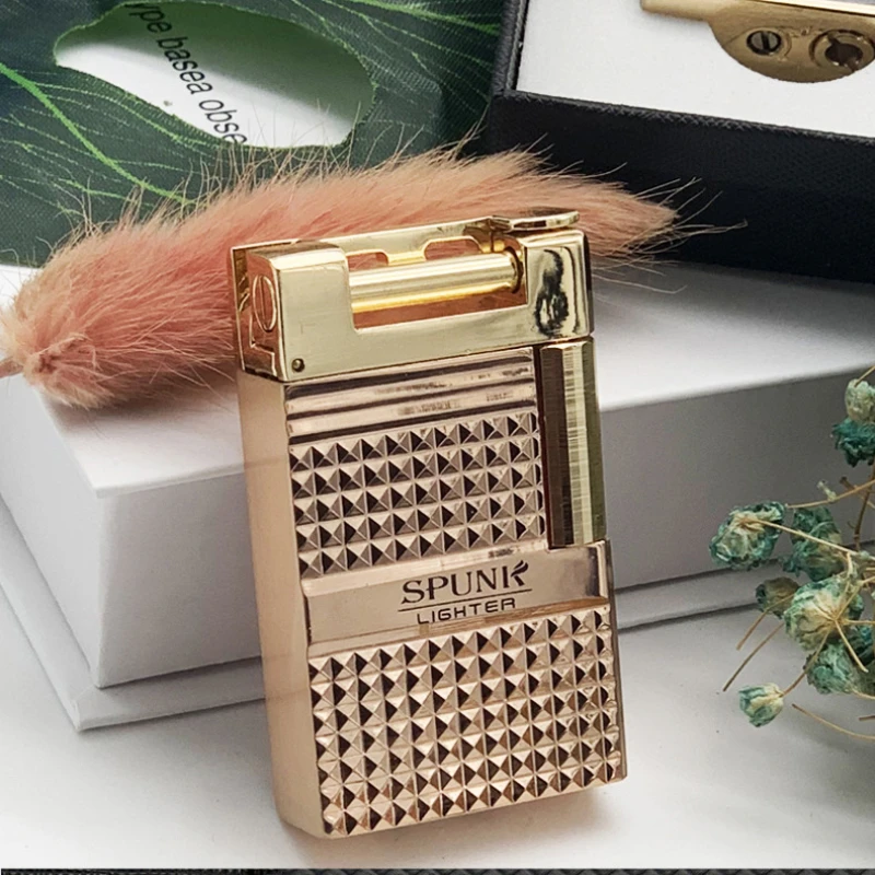 Spunk neue kreative Sandrad schräge Feuer Metall Feuerzeug Butan Gas Feuerzeug Outdoor wind dichte Feuerzeug Herren Geschenks erie Image