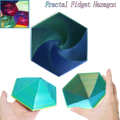 3D Gedruckt Fraktal Zappeln Hexagon Wohnkultur Kreative Dekompression Sechseck Verschiedene Form Image