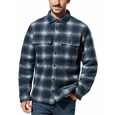 Walbusch Herren Hemdjacke Everest Beige kariert Image