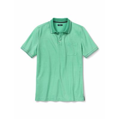 Walbusch Herren Comfort-Flex Poloshirts Gruen gestreift Image
