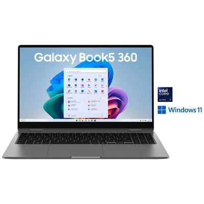 SAMSUNG Convertible Notebook "Galaxy Book5 360 15,6'' (NP750Q) Ultra7 16 GB + 1 TB", grau, 16 GB RAM 1000 GB SSD, Core Ultra 7, Windows 11 Home, Notebooks