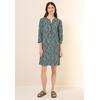 Tunikakleid CECIL, Damen, Gr. L (42), US-Größen, slate khaki, Web, 100% Baumwolle, gemustert, casual, comfort fit kniefrei, Rundhals, 3/4-Ärmel Bündchen, Kleider, aus 100% Baumwolle