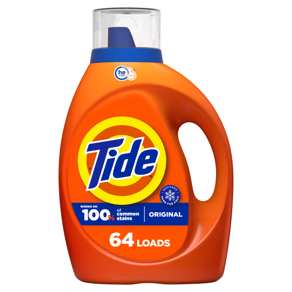 Tide Laundry Detergent Liquid, Original Scent, 64 Loads, 84 Fl Oz, Works On 100% Of Common Stains, Laundry Soap, Liquid Laundry Detergent