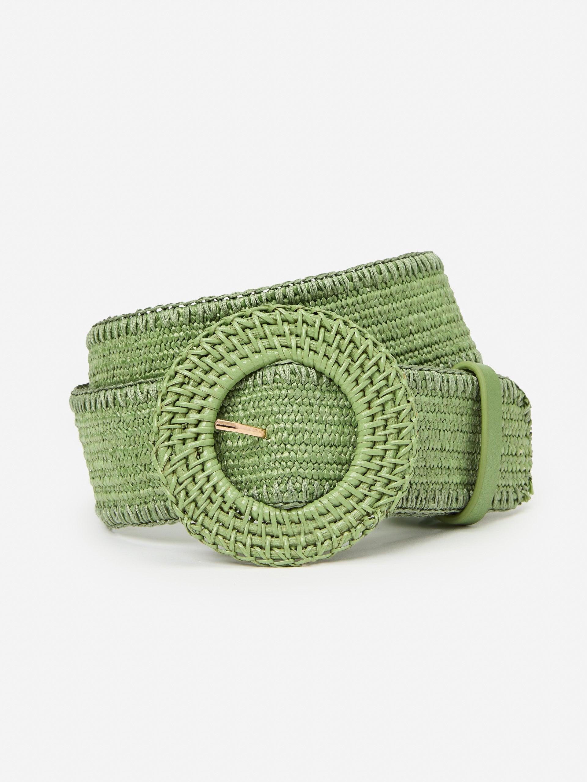 J.McLaughlin Women's Popie Grasscloth Belt Light Green, Size Extra Small/Small