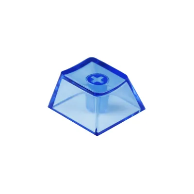 20 Pcs Cherry Profile Transparent PC Material Blue Black White Red Purple 1u R4 Blank Custom Keycaps