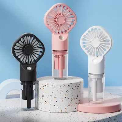 Handheld Misting Fan Portable Humidifier Fan USB Rechargeable Handheld Fan with Humidifier Mini