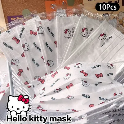 Hello Kitty Cute Printed Mask Kuromi Pochacco Creative Personalized Disposable Independently