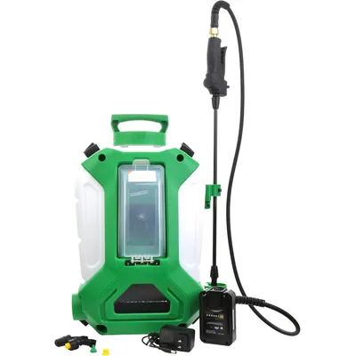 Flow Optimized QuickSwap Battery Powered Backpack Sprayer - 4 Gallon Electric Sprayer for Lawn,