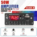 DC 12V 50W Amplificatore Bluetooth 5.0 Scheda di Decodifica Audio Lettore MP3 Radio FM TF USB 3.5mm Modulo AUX Ricevitore Bluetooth kit per auto