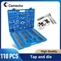 110 pz/set Set di maschi e matrici M2-M18 filettatura a vite Set di matrici per rubinetti metrici di Kit di utensili manuali strumenti di filettatura manuale per la lavorazione dei metalli