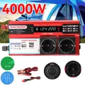 Trasformatore portatile da DC 12V a AC 220V 230V con 4 prese USB EU con Display a LED per viaggi e