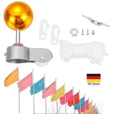 TEMU Flagpole Rope Set Flagpole Flag Mounts Accessories With Rope/screws Image