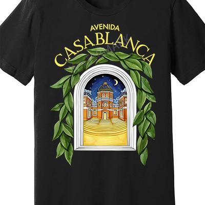 TEMU Men's 100% Cotton Architectural Print T-shirt - Lightweight 180gsm, Breathable & Machine Washable, Regular Fit Short Sleeve Tee With Vintage Design, Casual Attire Image