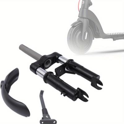 TEMU Cncest Front Wheel Cable Kit Of Electric Scooter Roller Cable Front End+shock Absorber+bracket+mudguard Kit Of M365/ Propro2 Black Image