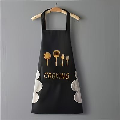 TEMU An 28-inch/71cm Festive Kitchen Apron, Vegan, Non-toxic, Durable, Stylish, Suitable For Christmas, Halloween, Thanksgiving, And Easter Image