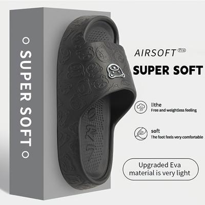 TEMU Soft Summer Slides For Indoor] Women's Comfortable Summer Slides - Soft, Non-slip Eva Sole, Open Toe Casual Sandals For Indoor/outdoor Use Image