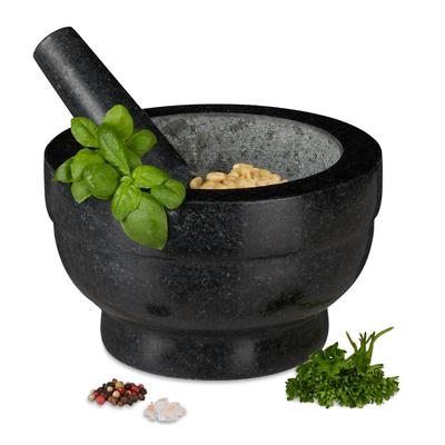 TEMU Granite Mortar With Pestle, 20 Cm Image