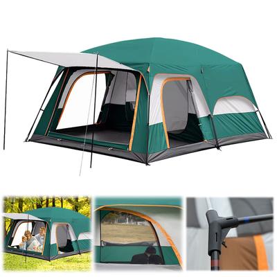 TEMU Portable Outdoor Hexagonal Automatic Quick-open Camping Tent, Two-bedroom And One-living Room Structure For 5-8 People Image