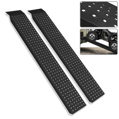 TEMU 2x Car Ramp 400kg Steel Loading Ramp Motorcycle Ramp Access Ramp 135/160cm Black Or Silver Image