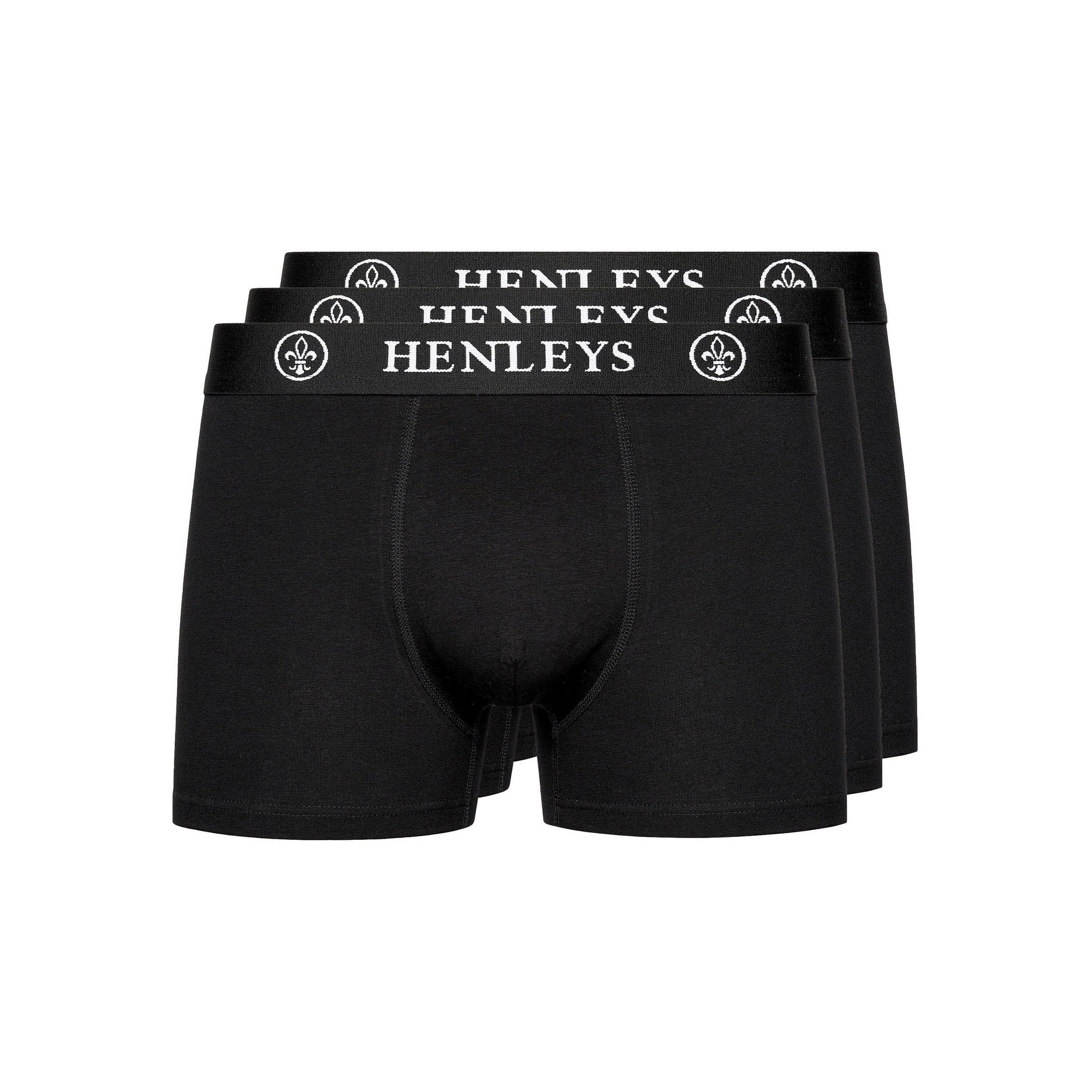 Henleys Mens Mcblacken Boxer Shorts (pack of 3) (black) - Size Medium | Henleys Sale | Discount Designer Brands