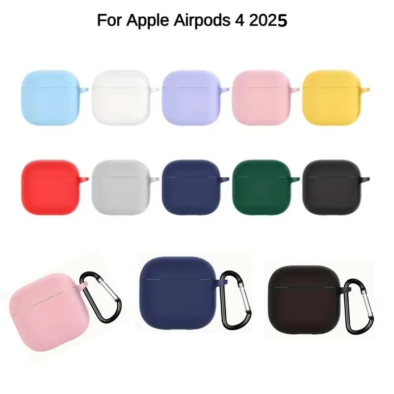 Für AirPods 4. Generation Zubehör Hülle 2026 Weiche Silikon Stoßfeste Schutzhülle für AirPod 4 mit Aktiver Geräuschunterdrückung Image