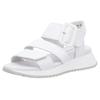 Riemchensandale RIEKER SPORT, Damen, Gr. 40, weiß, Leder, unifarben, casual, Schuhe, Sommerschuh, Klettschuh, Outdoorsandale mit weichem Fußbett