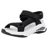 Trekkingsandale RIEKER SPORT "Byron Bay vegan", Damen, Gr. 39, schwarz (schwarz, sohle weiß), Lederimitat, Textil, casual, Schuhe, Outdoorsandale, Sommerschuh, Klettschuh mit RiekerAir Dämpfung