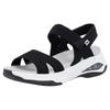 Sandale RIEKER SPORT "Byron Bay", Damen, Gr. 37, schwarz, Textil, unifarben, casual, Schuhe, Sport-Sandale, Sommerschuh, Outdoorsandale mit weichem Fußbett