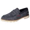 Slipper MUSTANG SHOES, Herren, Gr. 46, blau (dunkelblau), Lederimitat, casual, Schuhe, Mokassin, Loafer, Sneaker mit weicher Innensohle