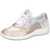 Keilsneaker WALDLÄUFER "M-TONIA", Damen, Gr. 5 (38), gold (goldfarben kombiniert), Glattleder, Lackleder, Nubukleder, metallic, mehrfarbig, sportlich, Schuhe, Schnürschuh, Komfortschuh, Bequemschuh mit Reißverschluss, M-Weite