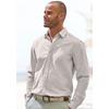 Langarmhemd JOHN DEVIN "in Leinenoptik", Herren, Gr. M (39/40), N-Gr, beige, Web, Obermaterial: 100% Baumwolle, unifarben, casual, regular fit, Langarm Manschette, Hemden, Strukturhemd mit Kentkragen aus reiner Baumwoll, regular-fit