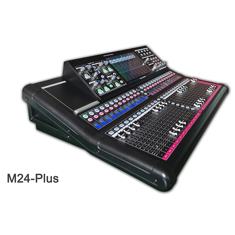 Paulkitson M24 Konsolenmixer Professionelle Bühnenaufführung 34-Kanal-Digitalmixer Aufnahme Mischen DJ Audio Sound System Image
