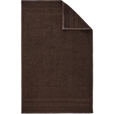 Handtuch DYCKHOFF "Saphir Friseurhandtücher", braun (schoko), B:47cm L:85cm, Frottier, Frottier, Handtücher (Packung), Farbecht und besonders strapazierfähig, 47x85 cm Image