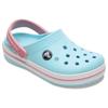 Clog CROCS "Crocband Clog", Kinder, Gr. 24, weiß (hellblau, rosa, weiß), Croslite, casual, Schuhe, Sandale, Sommerschuh, Badeschuh mit Lüftungsöffnungen