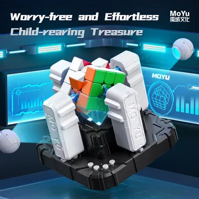 MOYU Smart Magic Cube Restaurationsroboter Intelligente Seherkennung Ein-Knopf-Scramble-Maschine Image