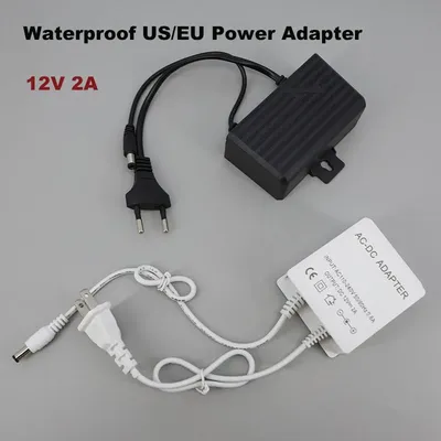 Mini DC 12V 2A Netzteil 2000ma im freien Wasserdichte UNS EU 24w Adapter Für led streifen CCTV Image