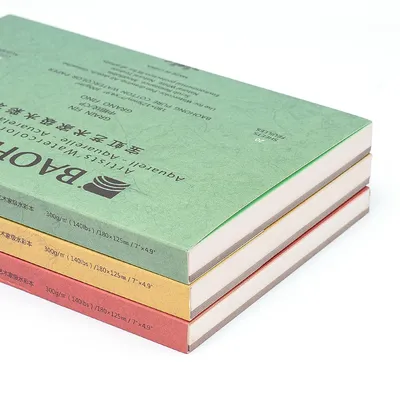 BAOHONG Artist Watercolor Paper Cotton 100% 20 Sheets Watercolor Painting Paper Pad Art Sketchbook 300g For Gouache Watercolor