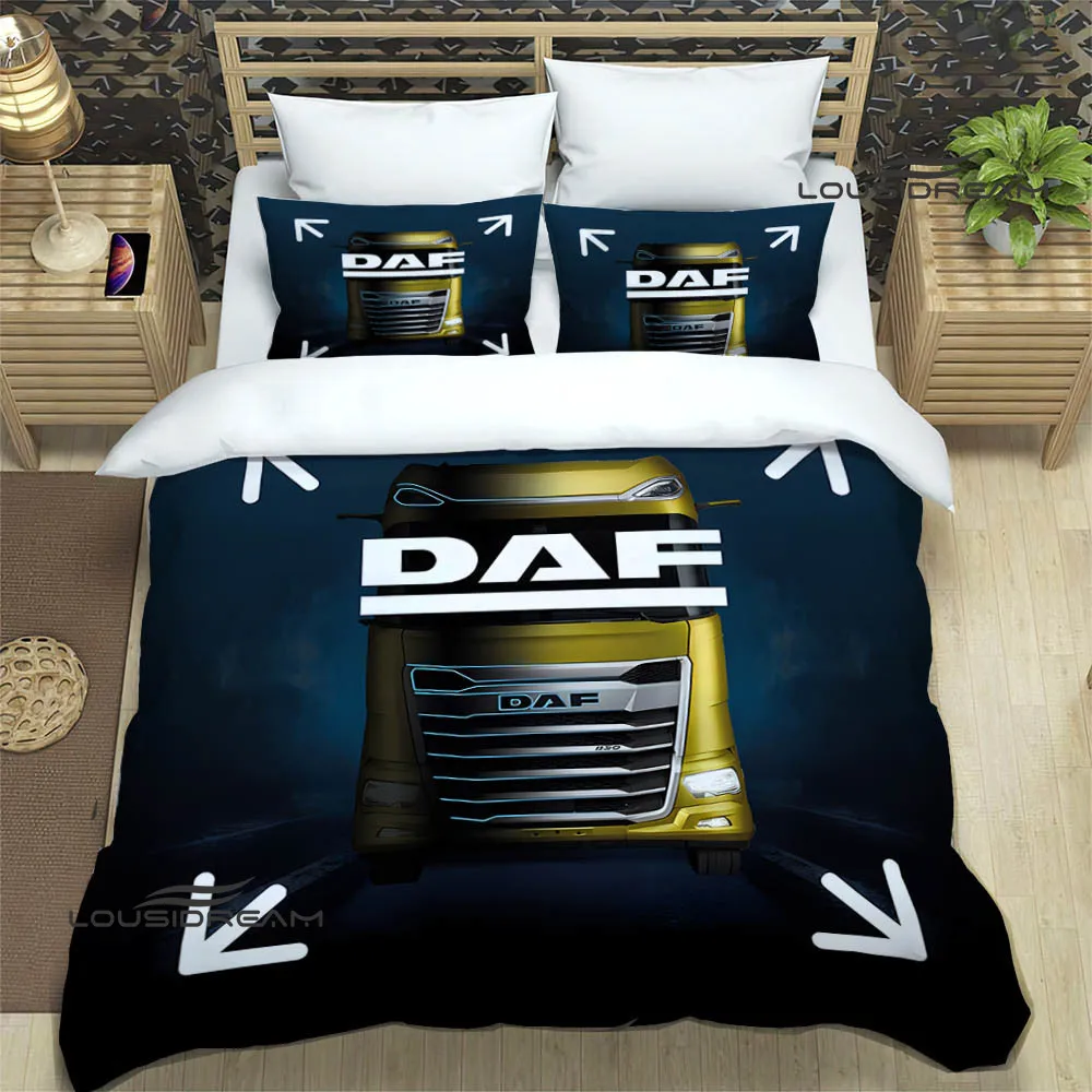 3D DAF LKW Retro bedruckte Bettwäsche-Sets exquisites Bettzubehör-Set Bettbezug Tröster-Set Bettwäsche-Set Luxus-Geburtstagsgeschenk