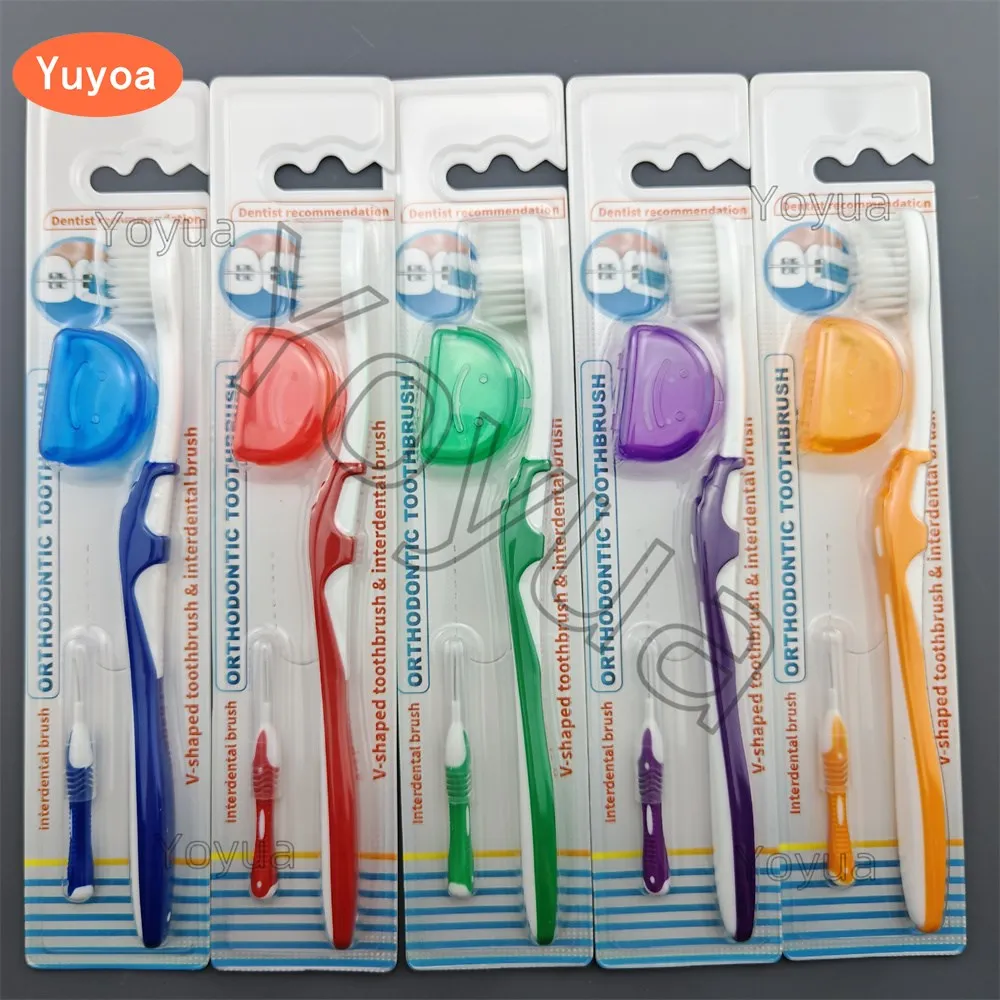 30Pcs Erwachsene Kieferorthopädische Zahnbürste Dental Weiche Reinigung Zahnbürste Weichen Borsten Zahnbürste Interdentalbürste Klammer Sauber Werkzeug Image